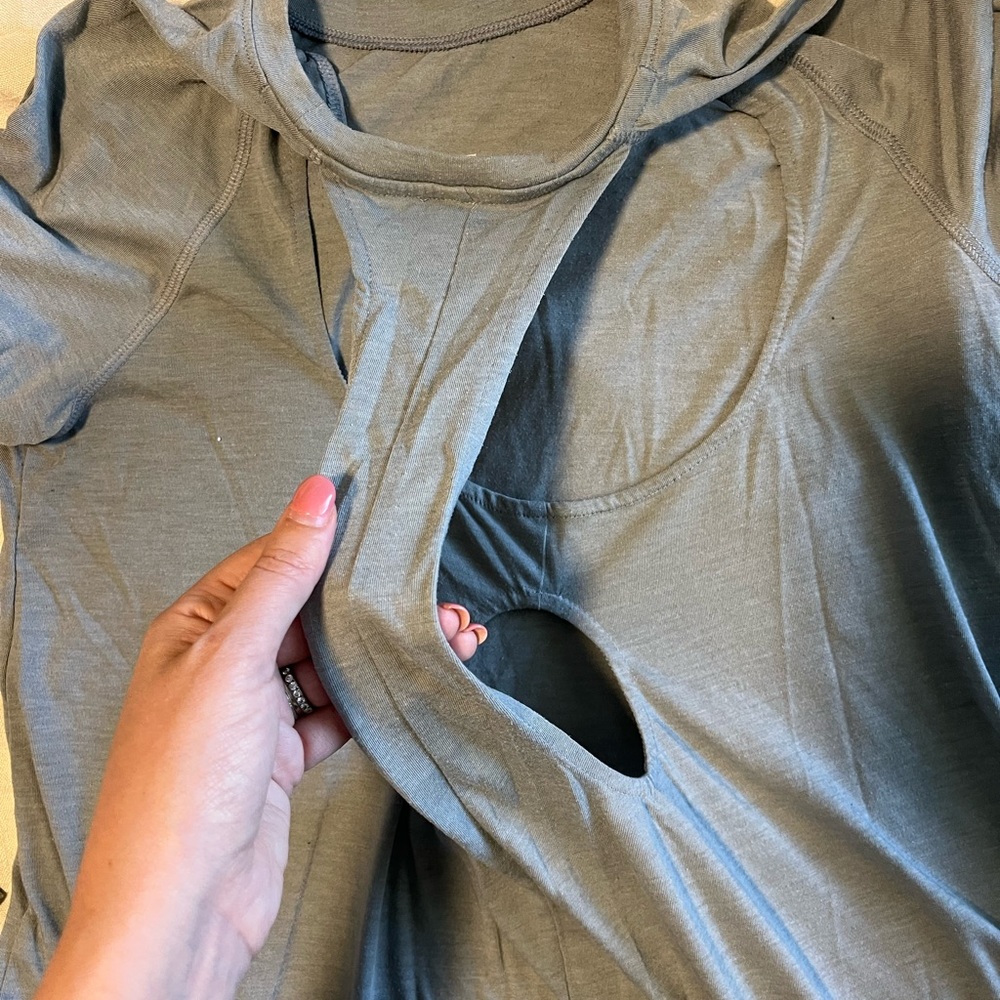 Under Armor workout shirt, long sleeve with peephole back detail